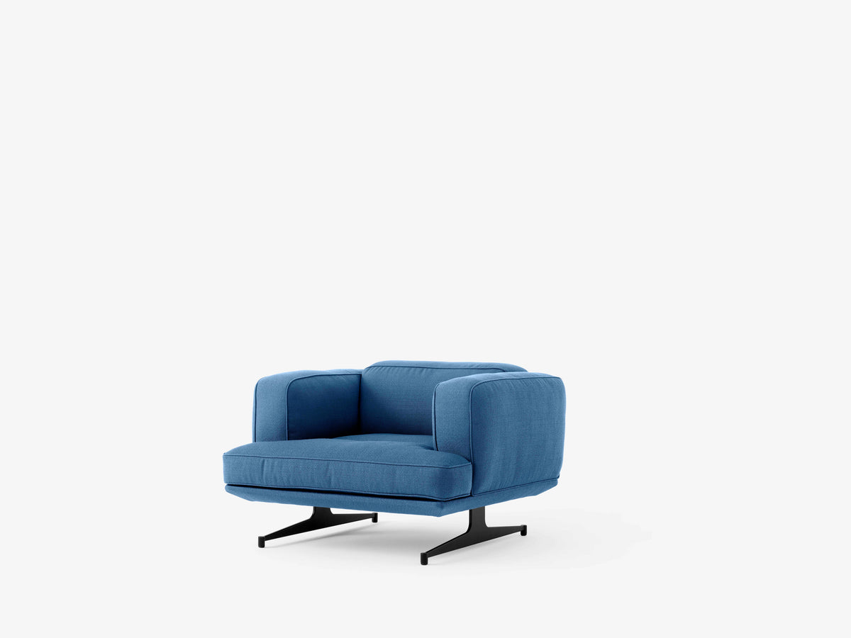 Fauteuil INLAND AV21 gestoffeerd met een zwarte basis