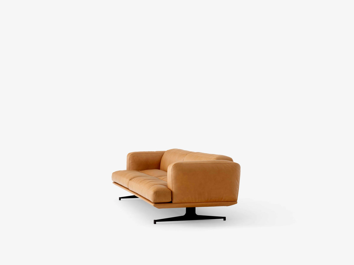 Sofa 3-zits INLAND AV23 gestoffeerd met een zwarte basis