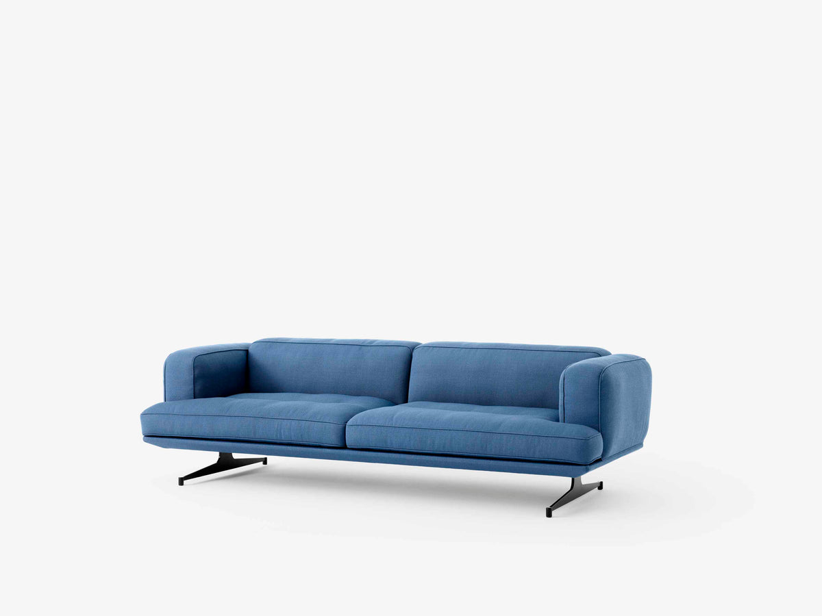 Sofa 3-zits INLAND AV23 gestoffeerd met een zwarte basis