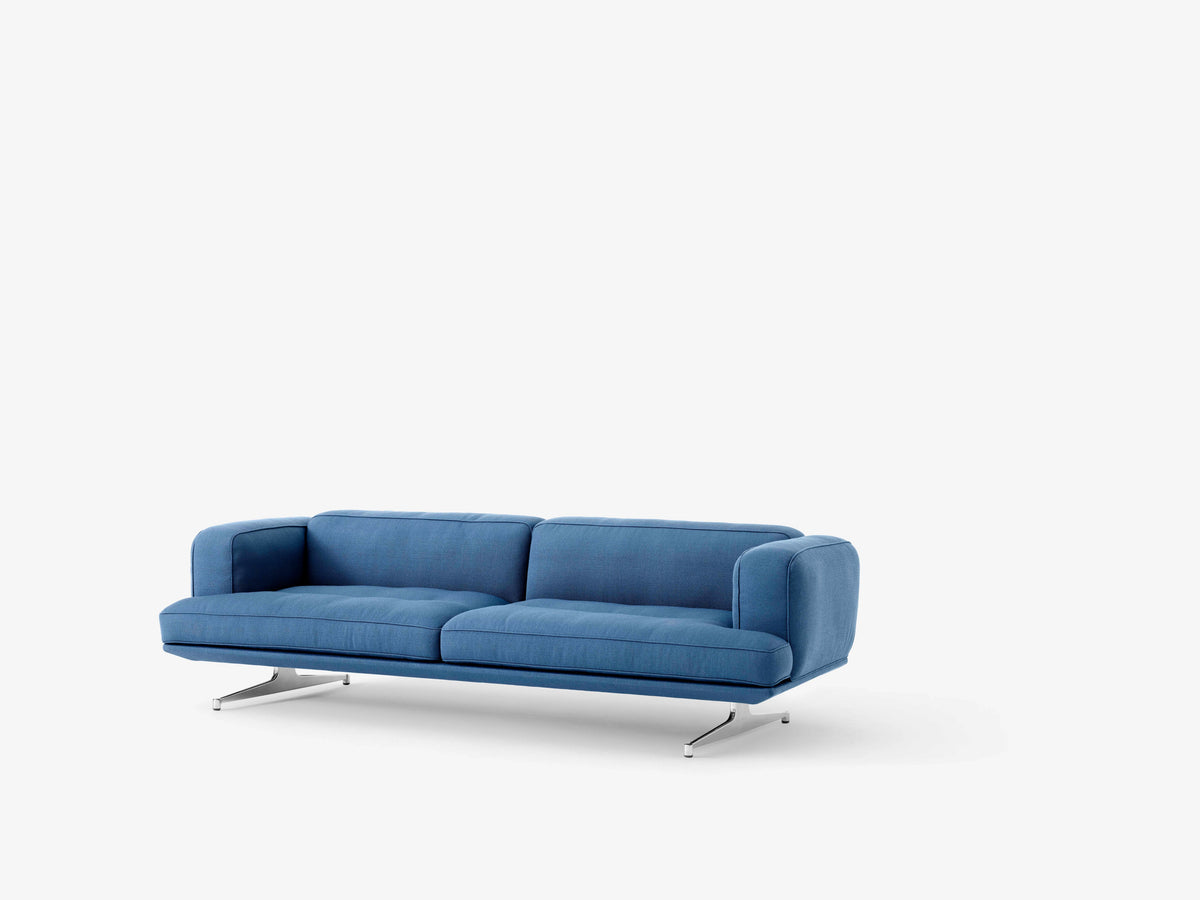 Sofa 3-zits INLAND AV23 gestoffeerd met een aluminium basis
