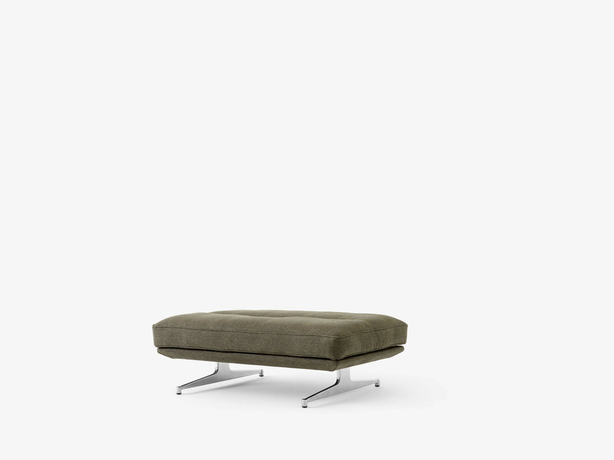 Hocker INLAND AV32 gestoffeerd met een aluminium basis