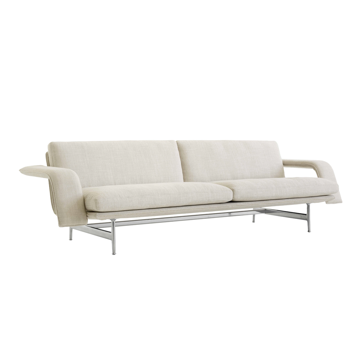 Sofa 3-zits MEANTIME AV31 gestoffeerd met een aluminium basis