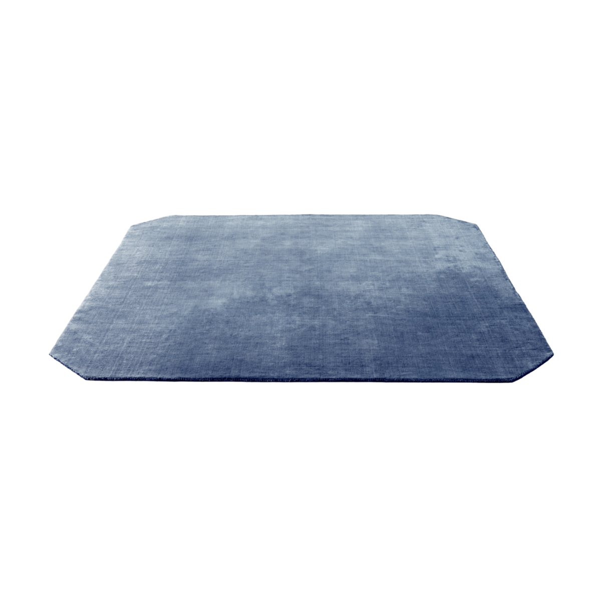 Vierkante vloerkleed met afgeronde hoeken THE MOOR blauw