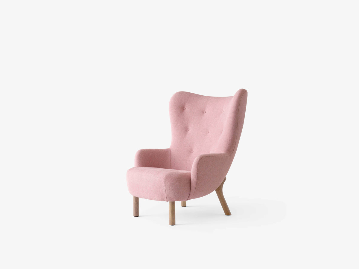 Fauteuil PETRA VB3 gestoffeerd met eiken basis