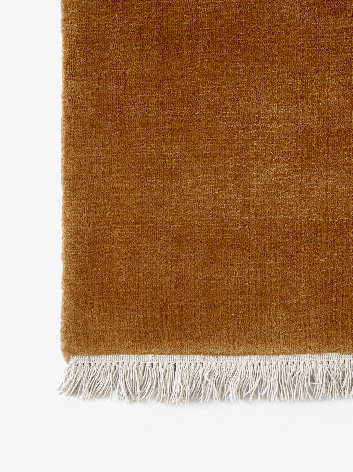 Vloerkleed met franjes THE MOOR goudbruin