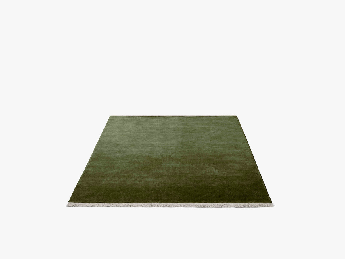 Vloerkleed met franjes THE MOOR donkergroen