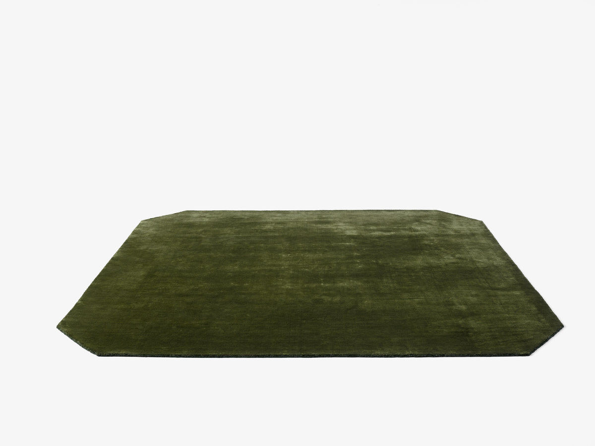 Vierkante vloerkleed met afgeronde hoeken THE MOOR donkergroen