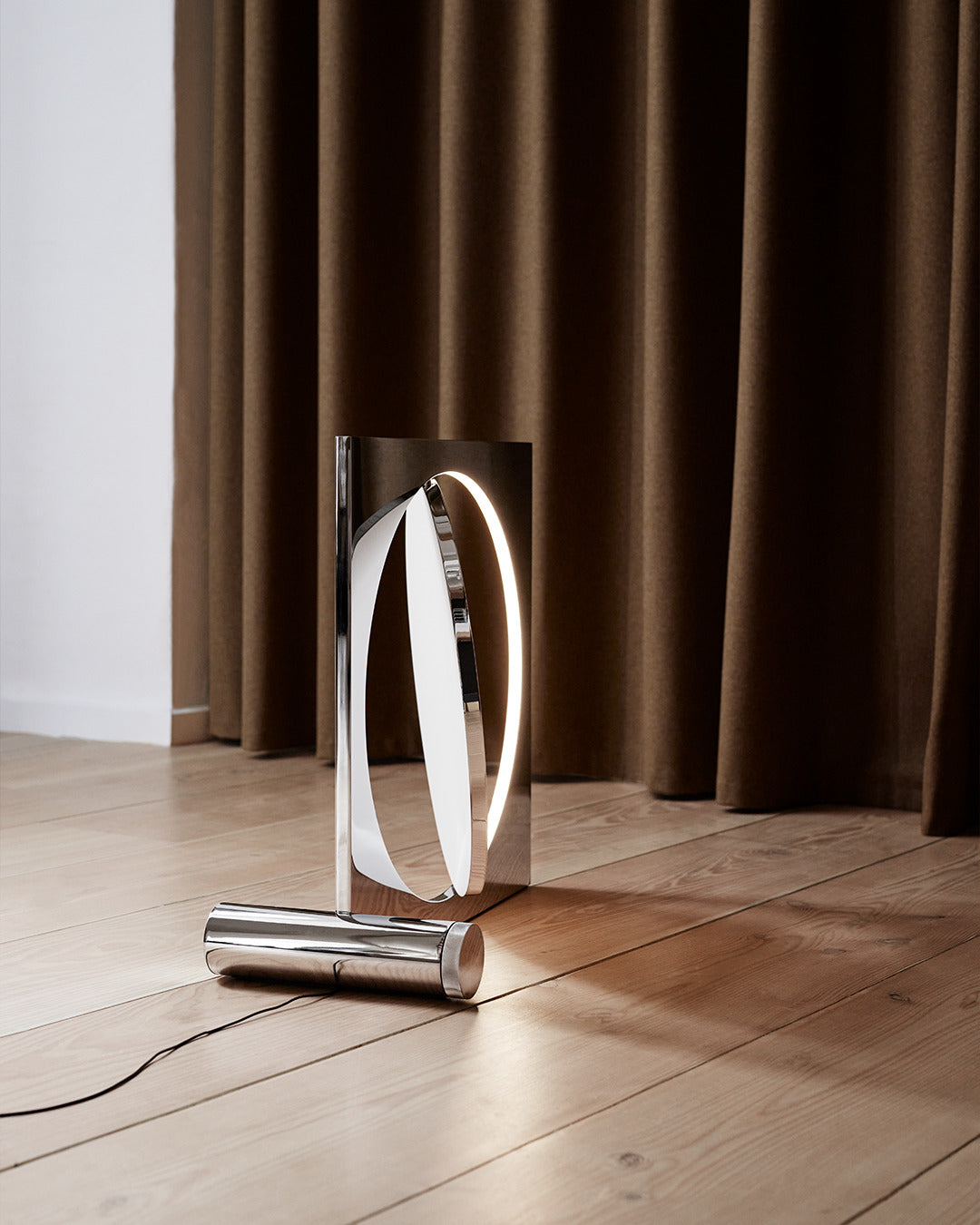 Vloerlamp MOONSETTER verchroomd