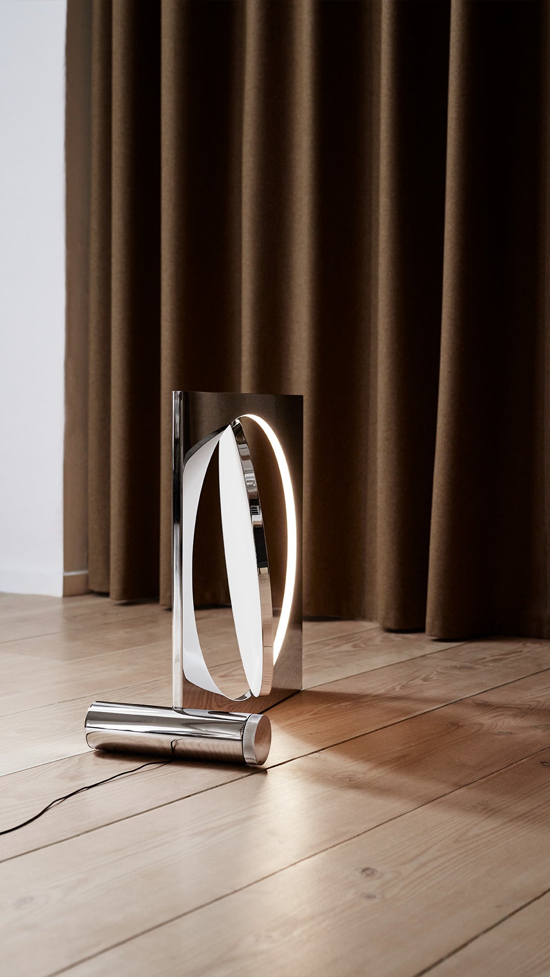 Vloerlamp MOONSETTER verchroomd