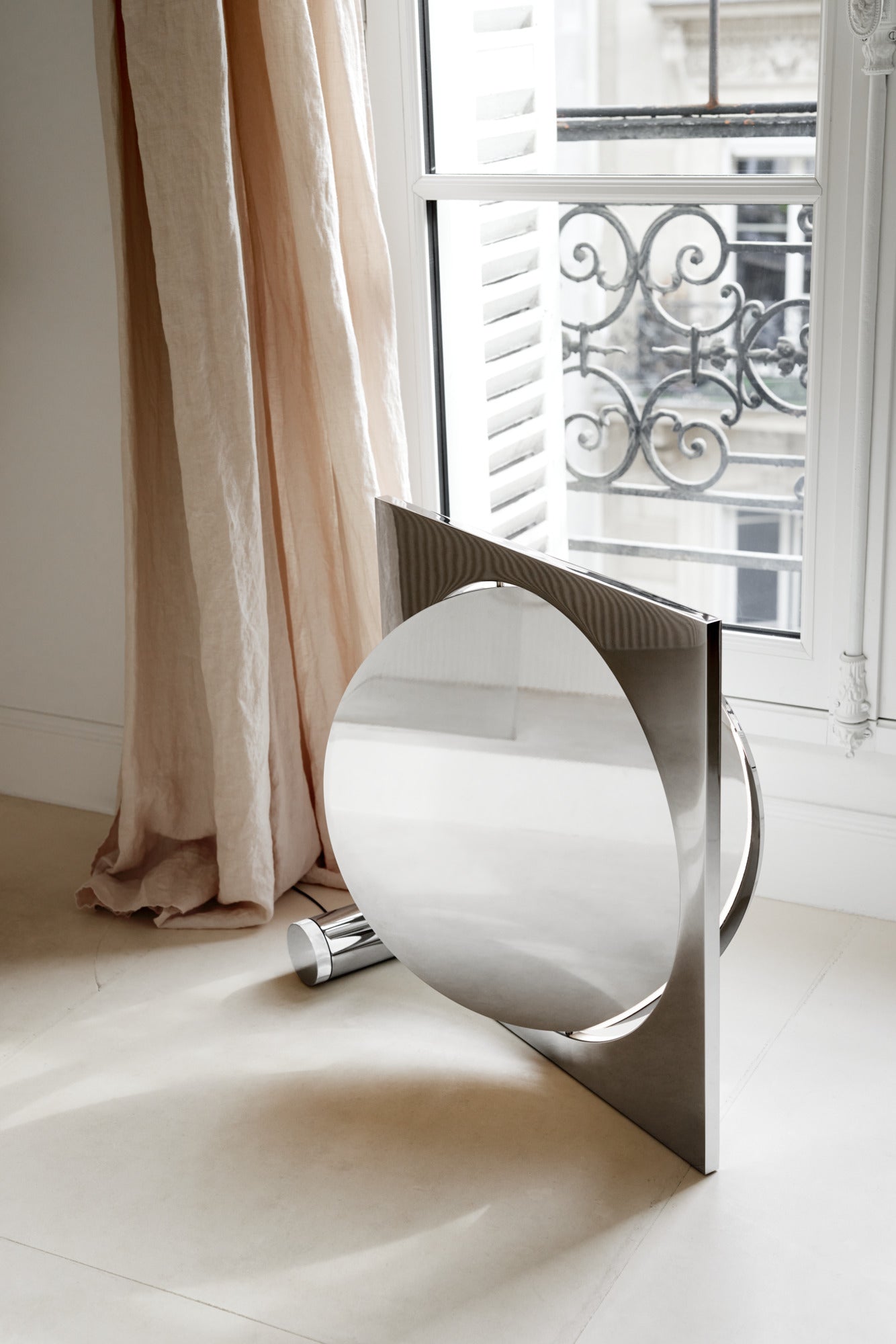 Vloerlamp MOONSETTER verchroomd