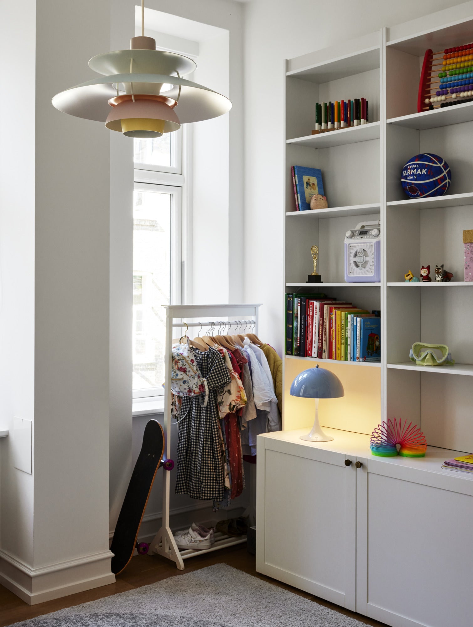 Hanglamp PH 5 pastel oester met blauw en roze