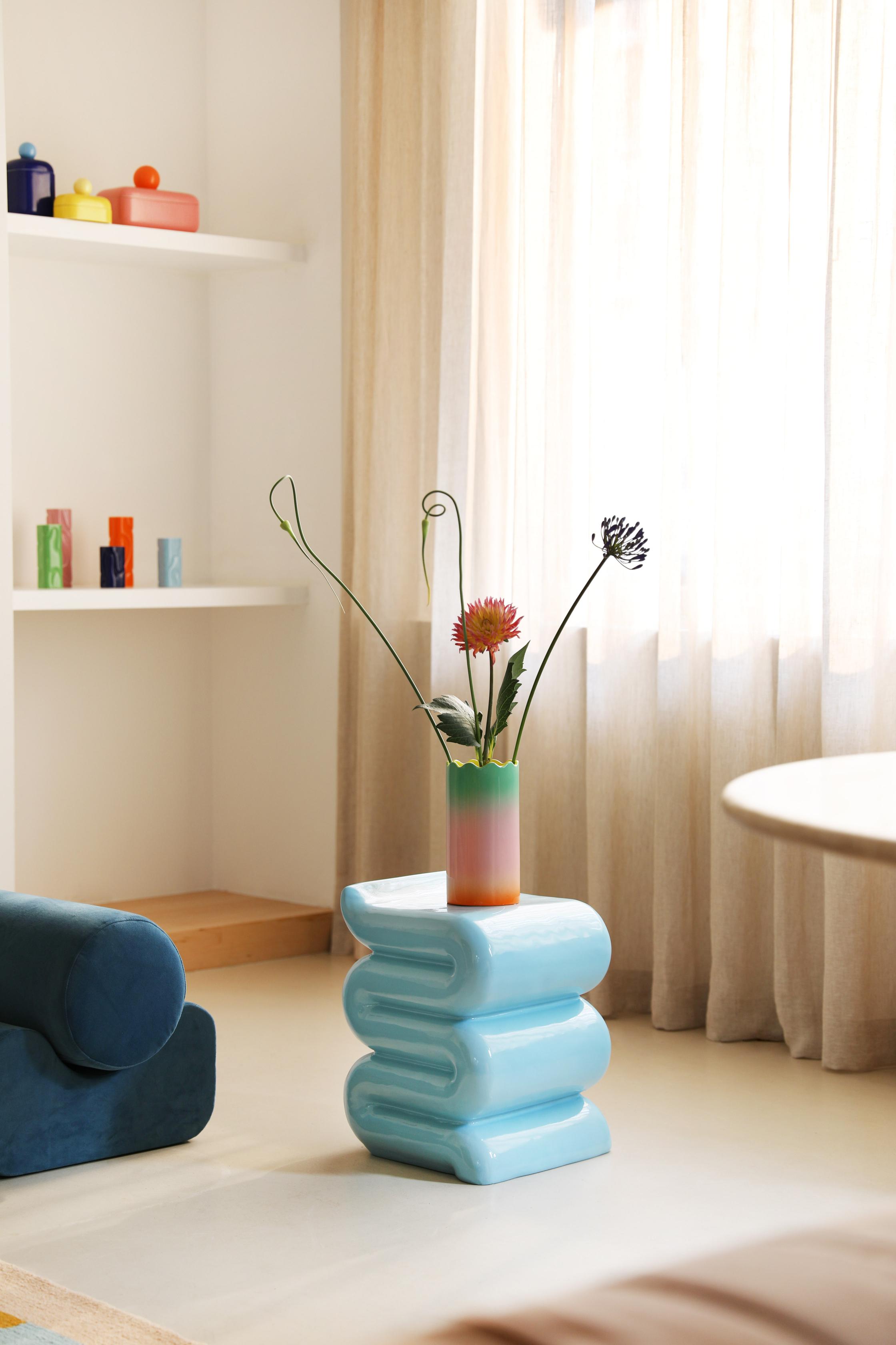 Vaas FADE paars-oranje gradient