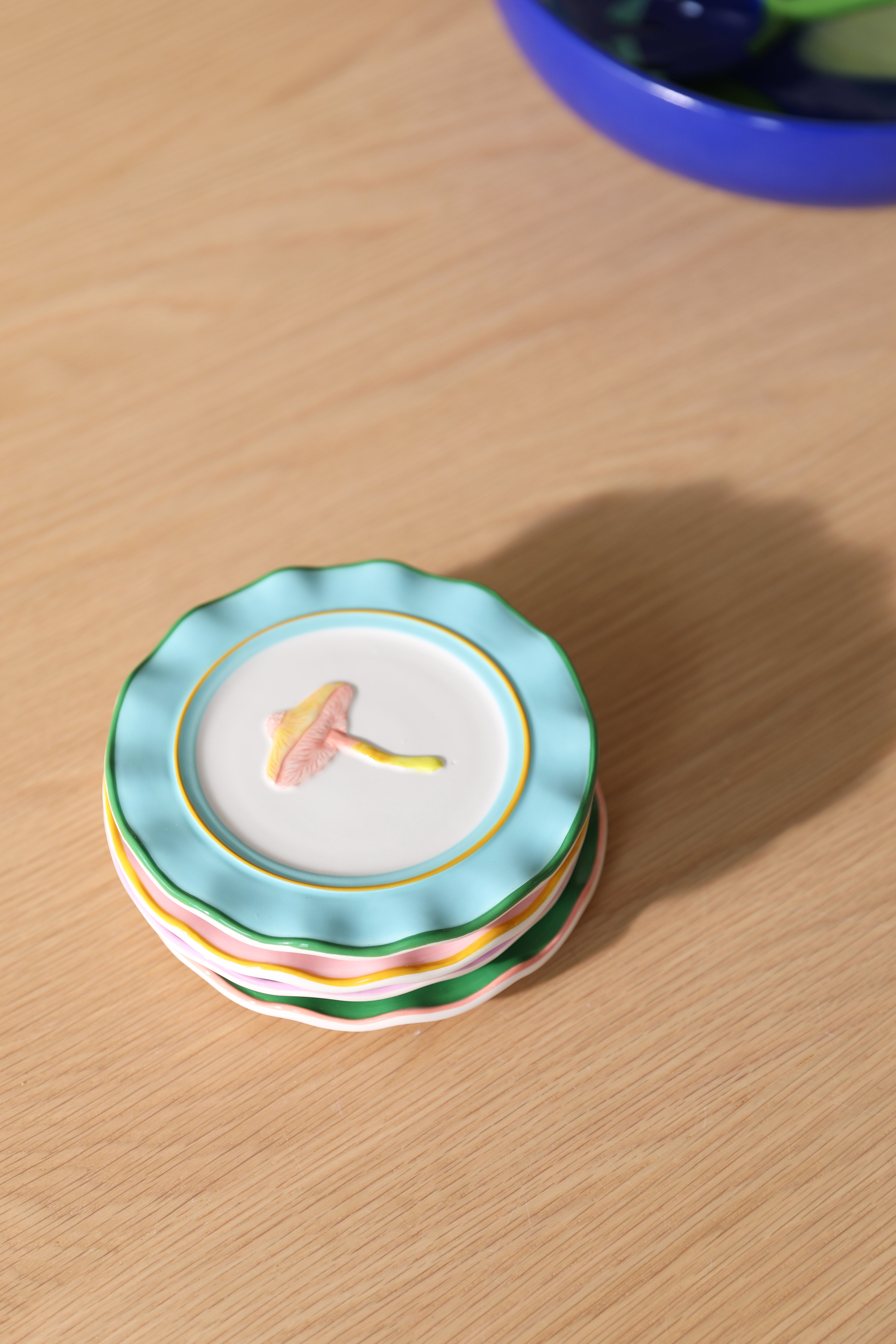 Bunte Dessertteller-Set MAGIC MUSHROOM