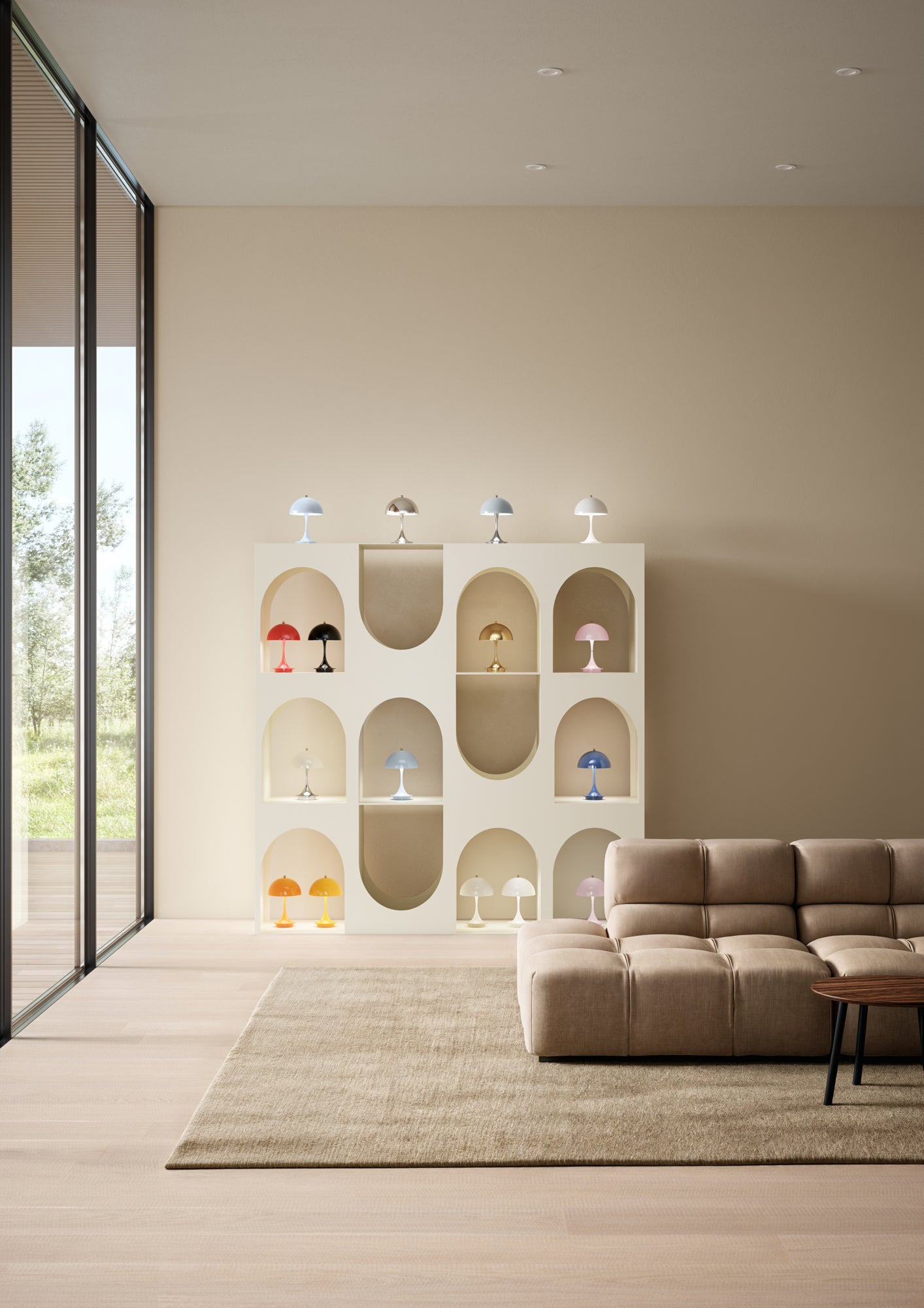 Tragbare Lampe PANTHELLA 160 weiß