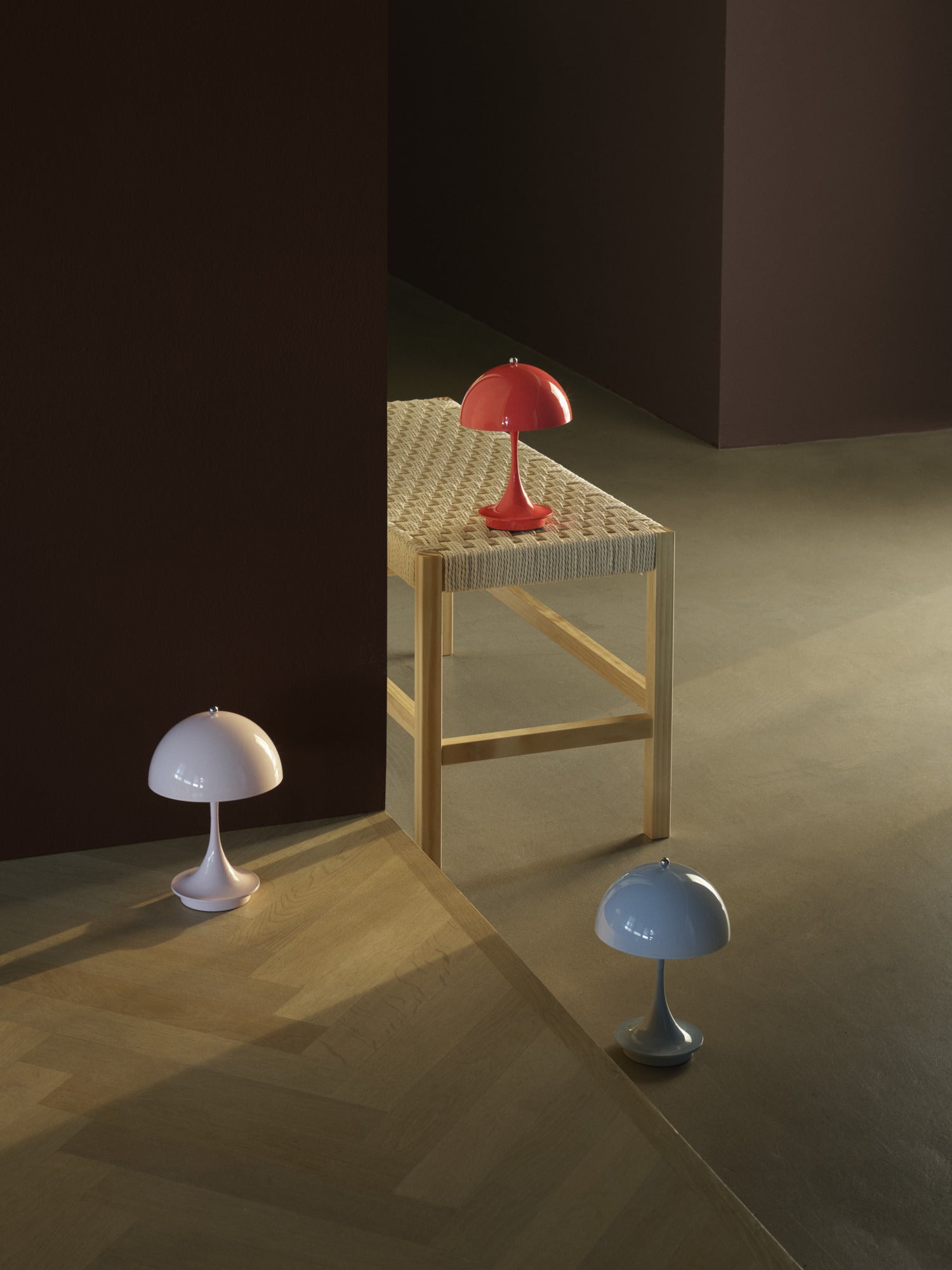 Tragbare Lampe PANTHELLA 160 blassrosa