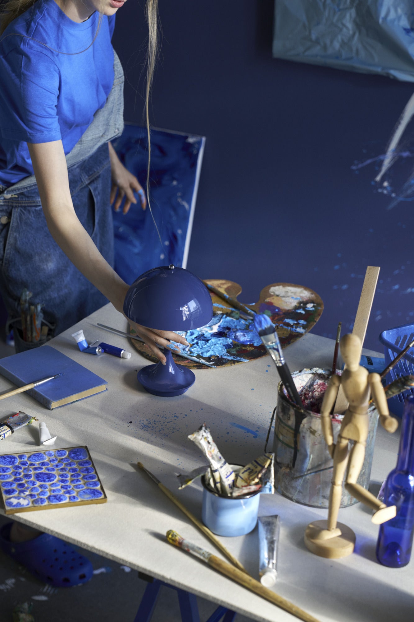 Portable lamp PANTHELLA 160 indigo