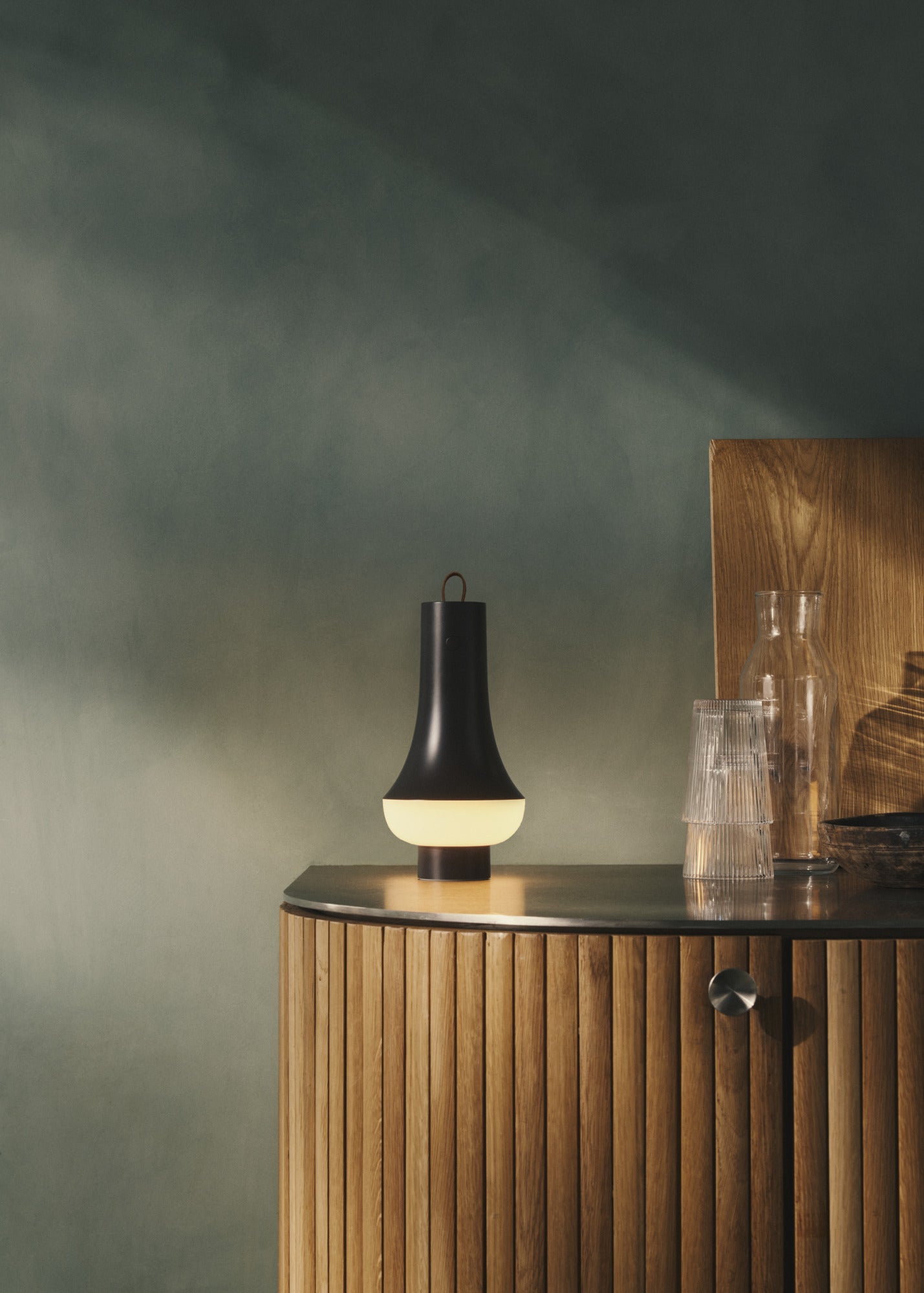 Draagbare lamp TOMOSHI donkerbruin