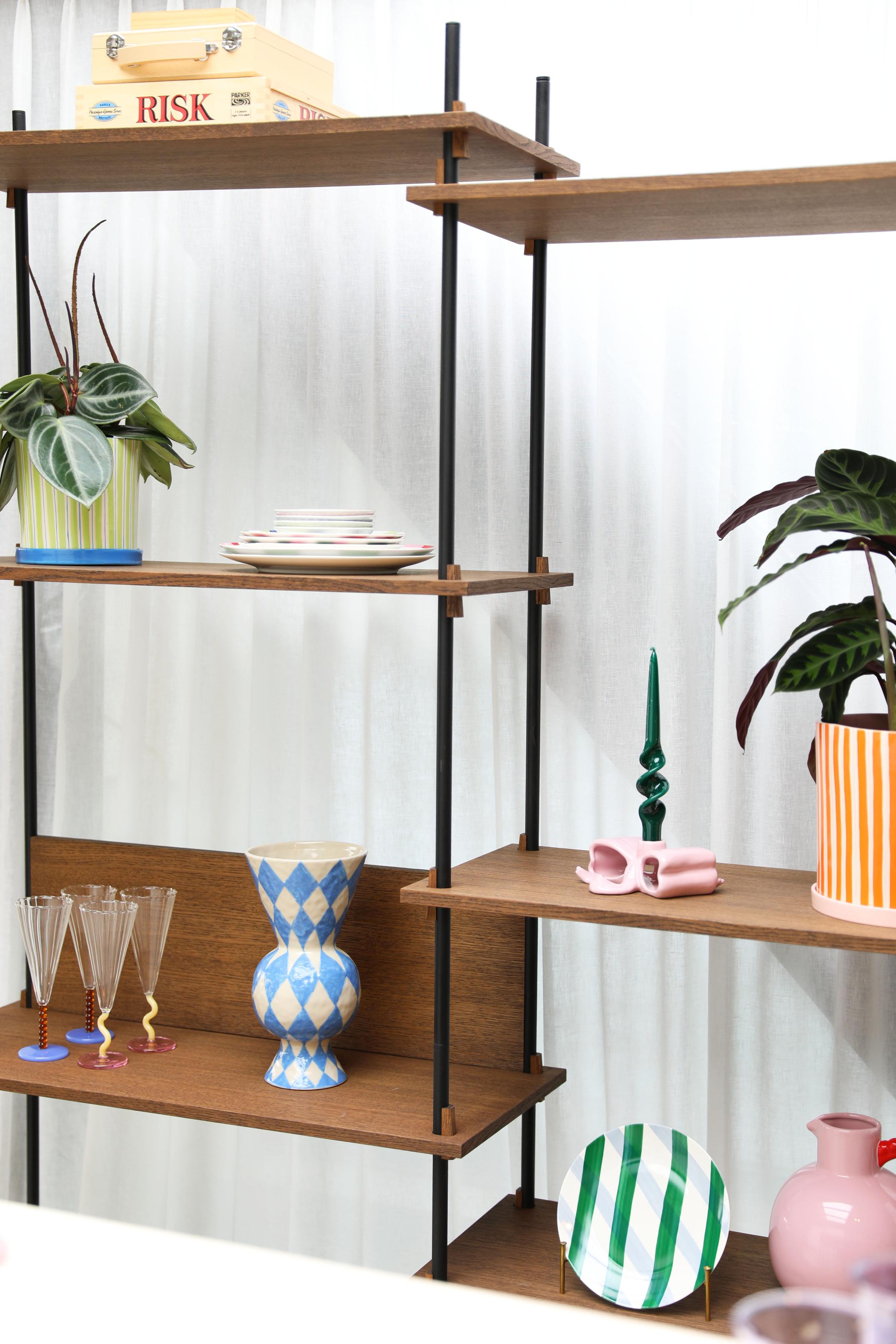 Świecznik RIBBON różowy – styl nowoczesny
