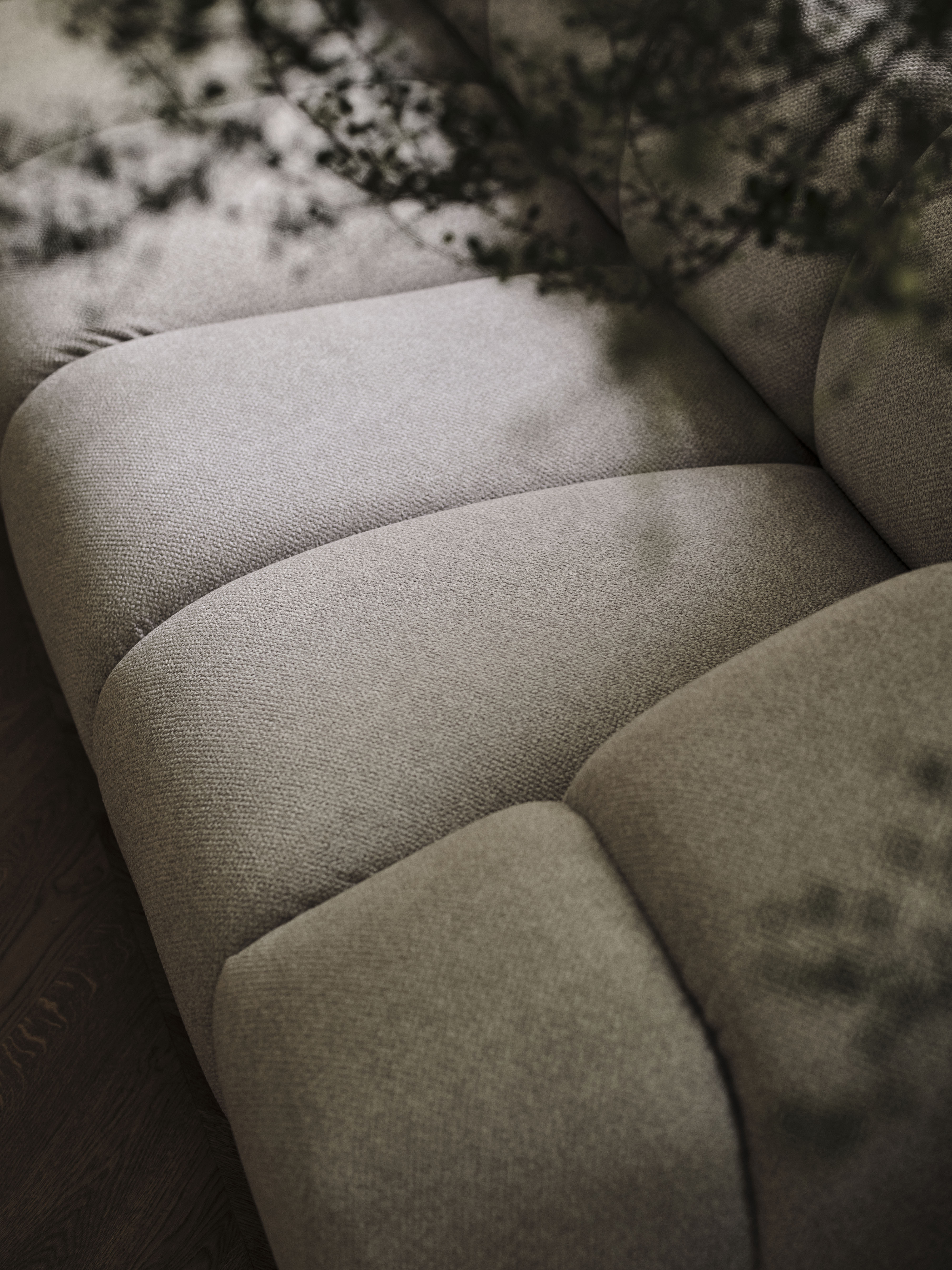 3-seater Sofa DIANA dark beige chenille