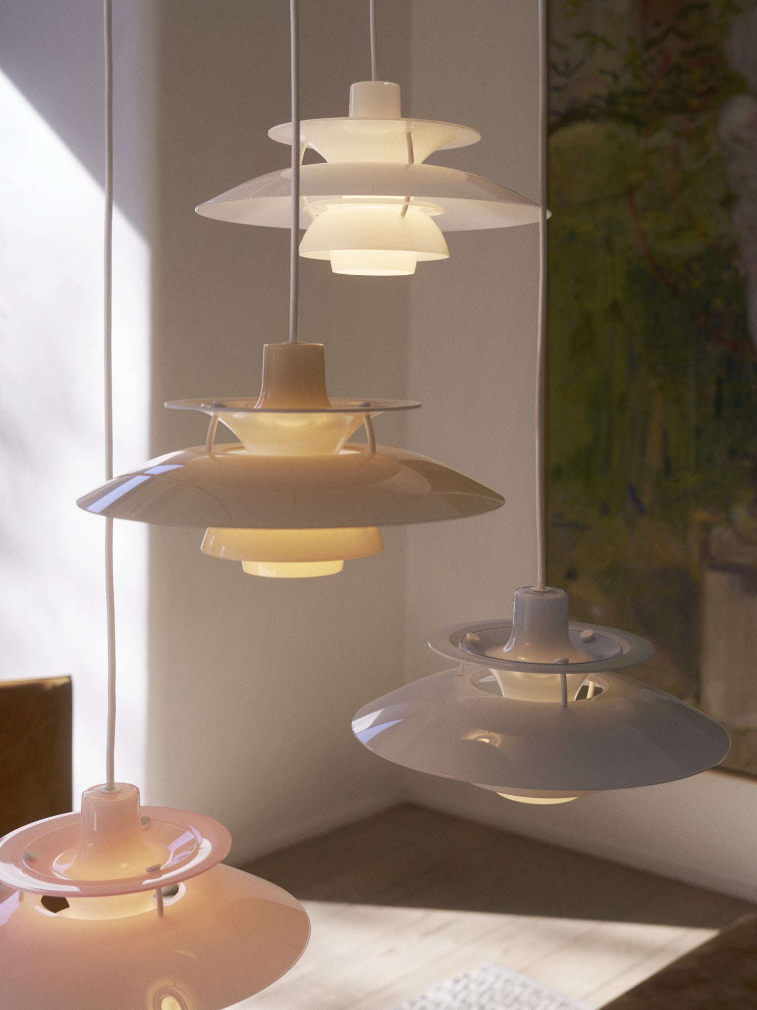 Lampa wisząca PH 5 OPAL jasnoróżowy