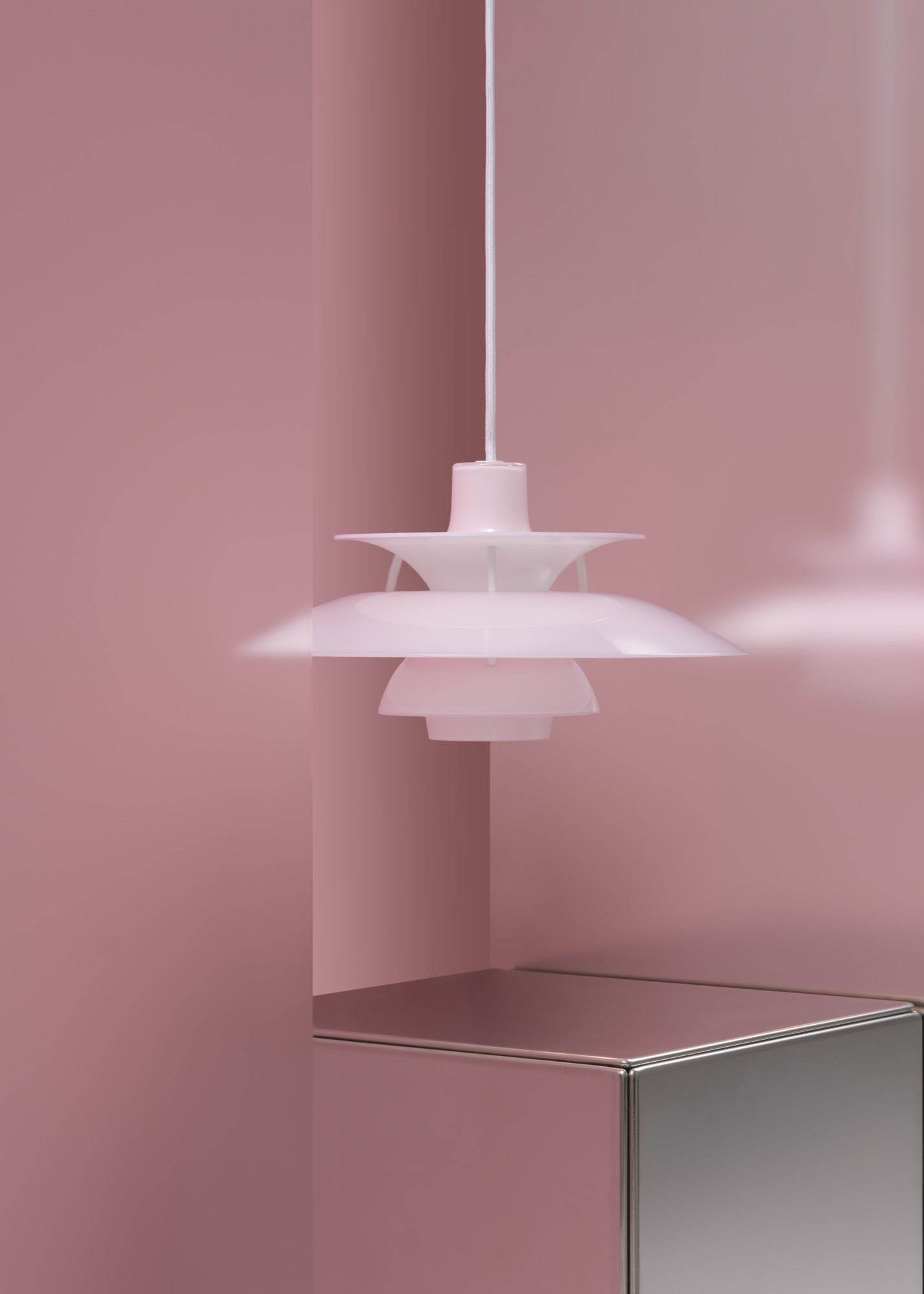 Lampa wisząca PH 5 OPAL jasnoróżowy