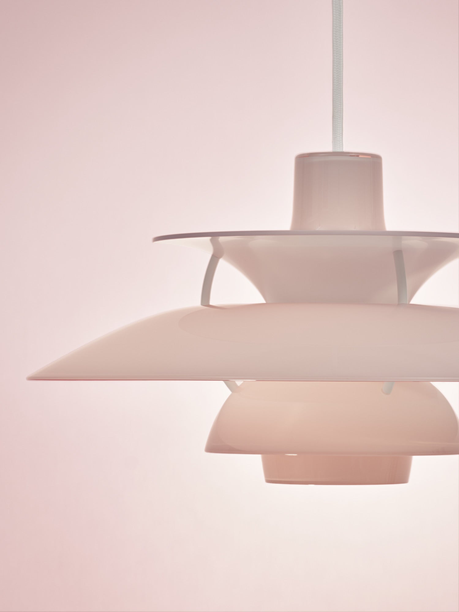 Lampa wisząca PH 5 OPAL jasnoróżowy