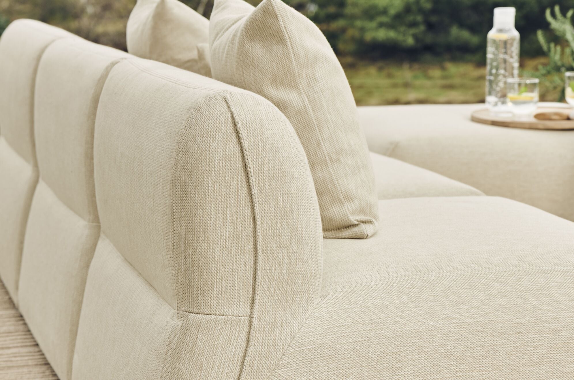 Modulaire buitenbank ARKE - rechtszijdig gestoffeerd module