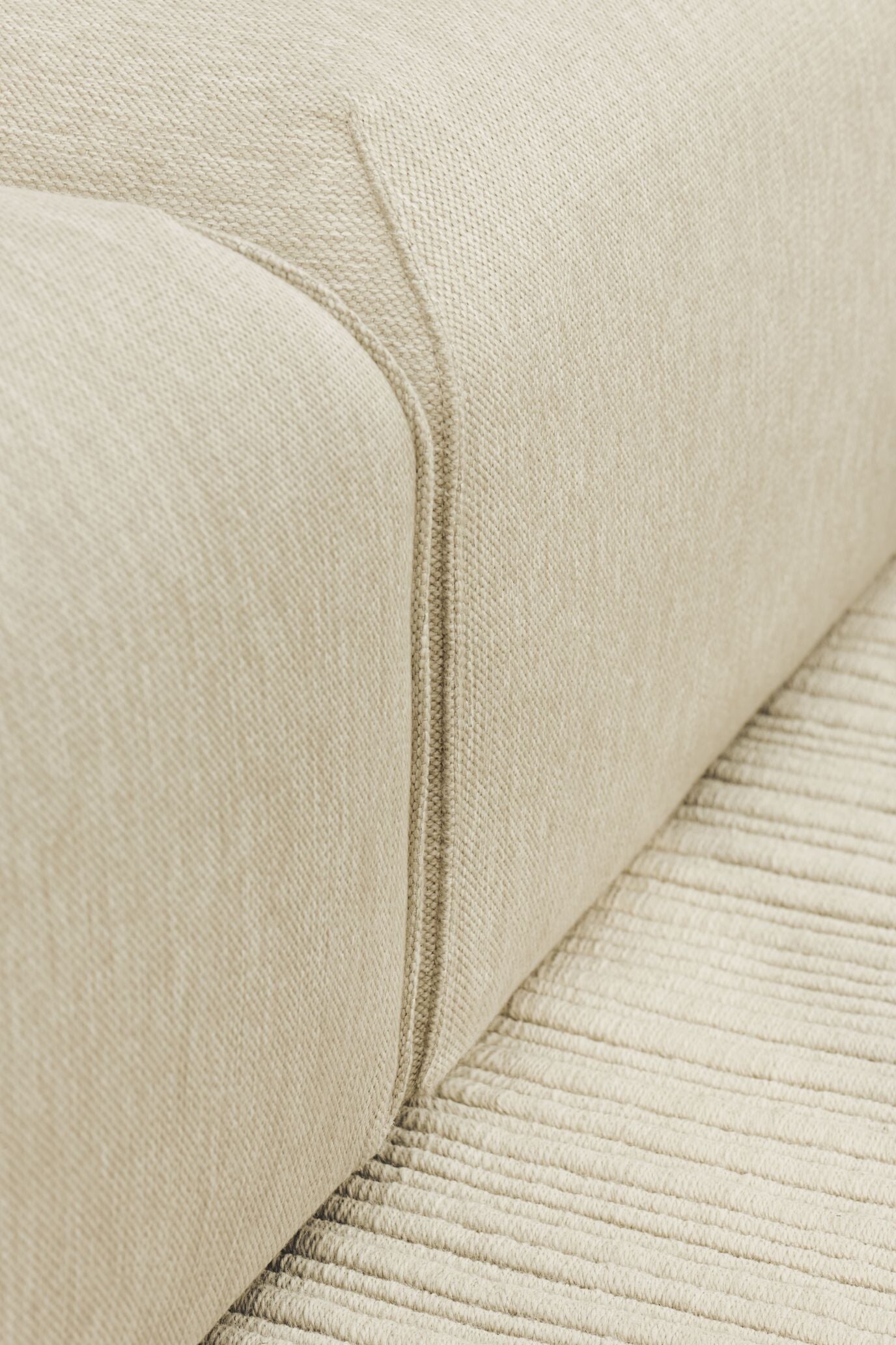 Modulaire buitenbank ARKE - links gestoffeerd module