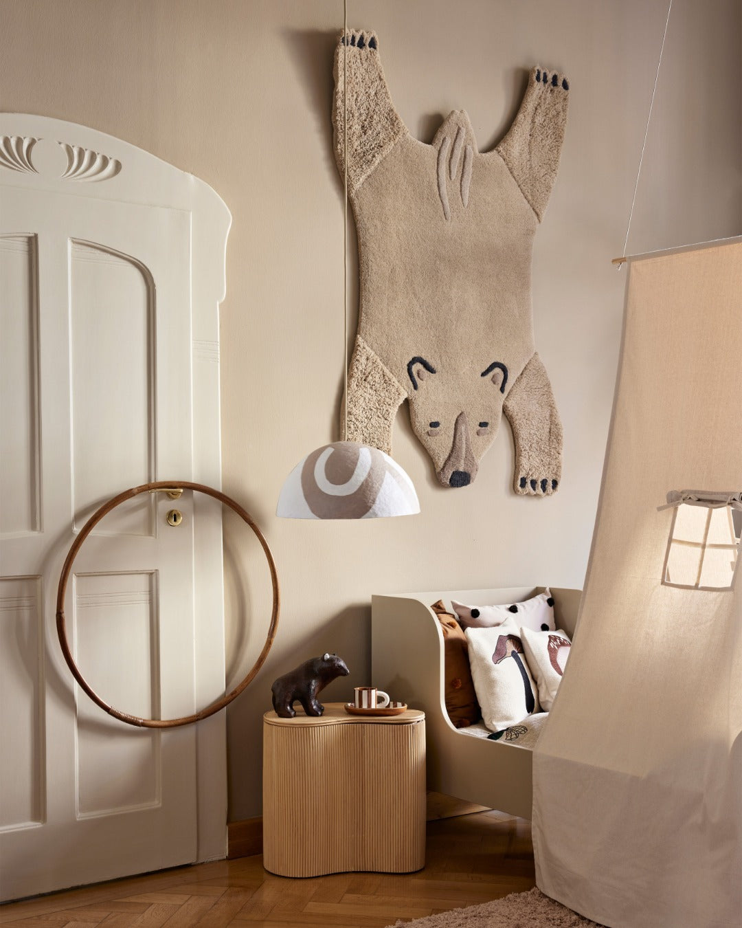 Dekorativer Teppich POLAR BEAR beige