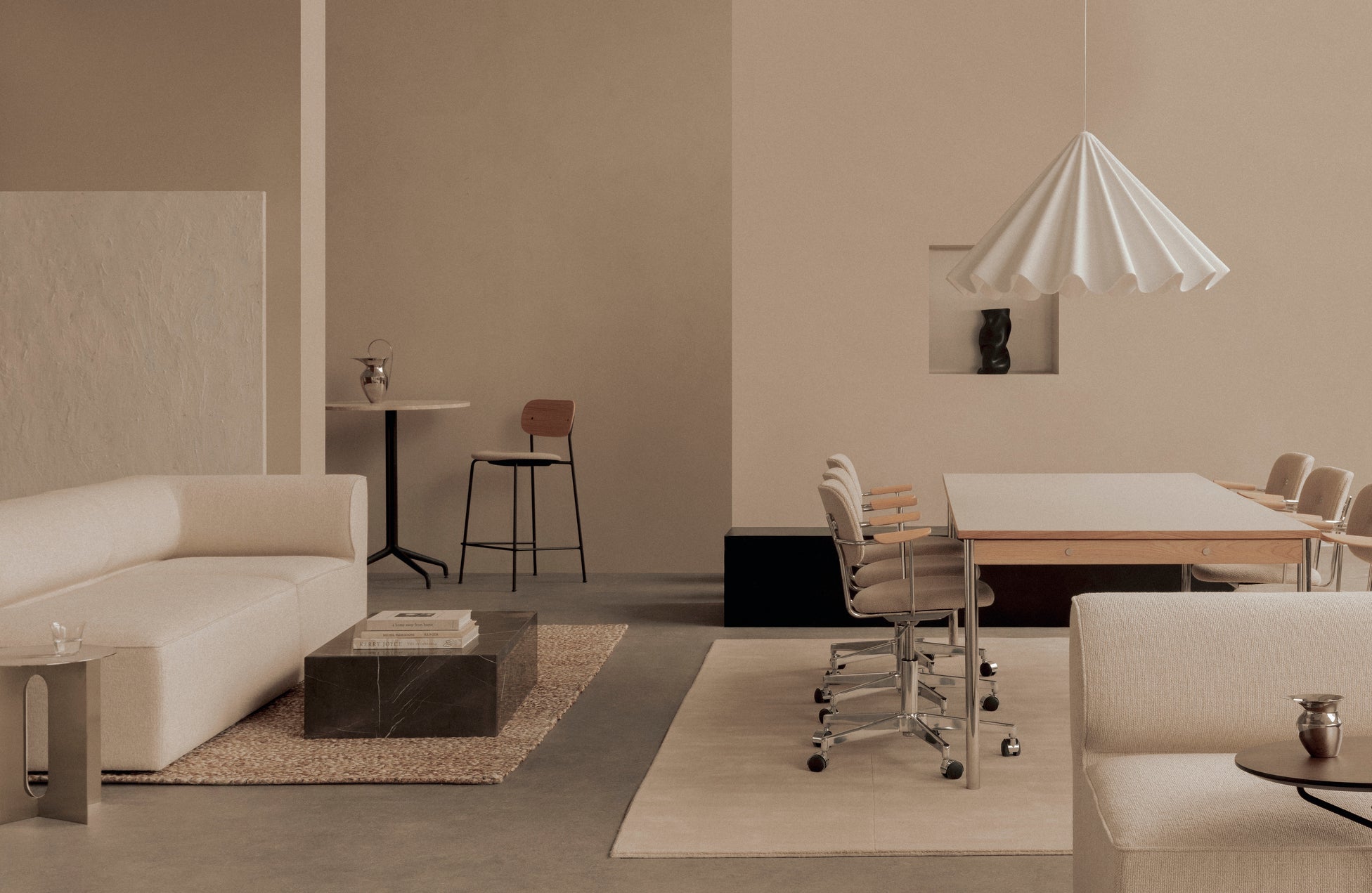 Modulsofa EAVE - rechter Eckmodul in Creme