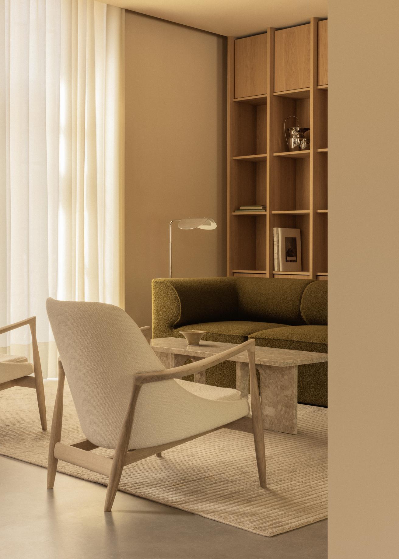 Stehlampe WING aus poliertem Aluminium