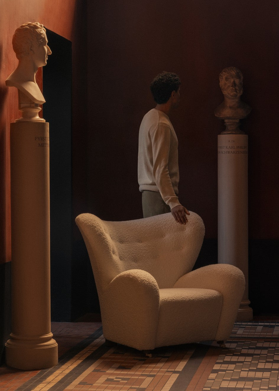 THE TIRED MAN Armchair Cream Boucle