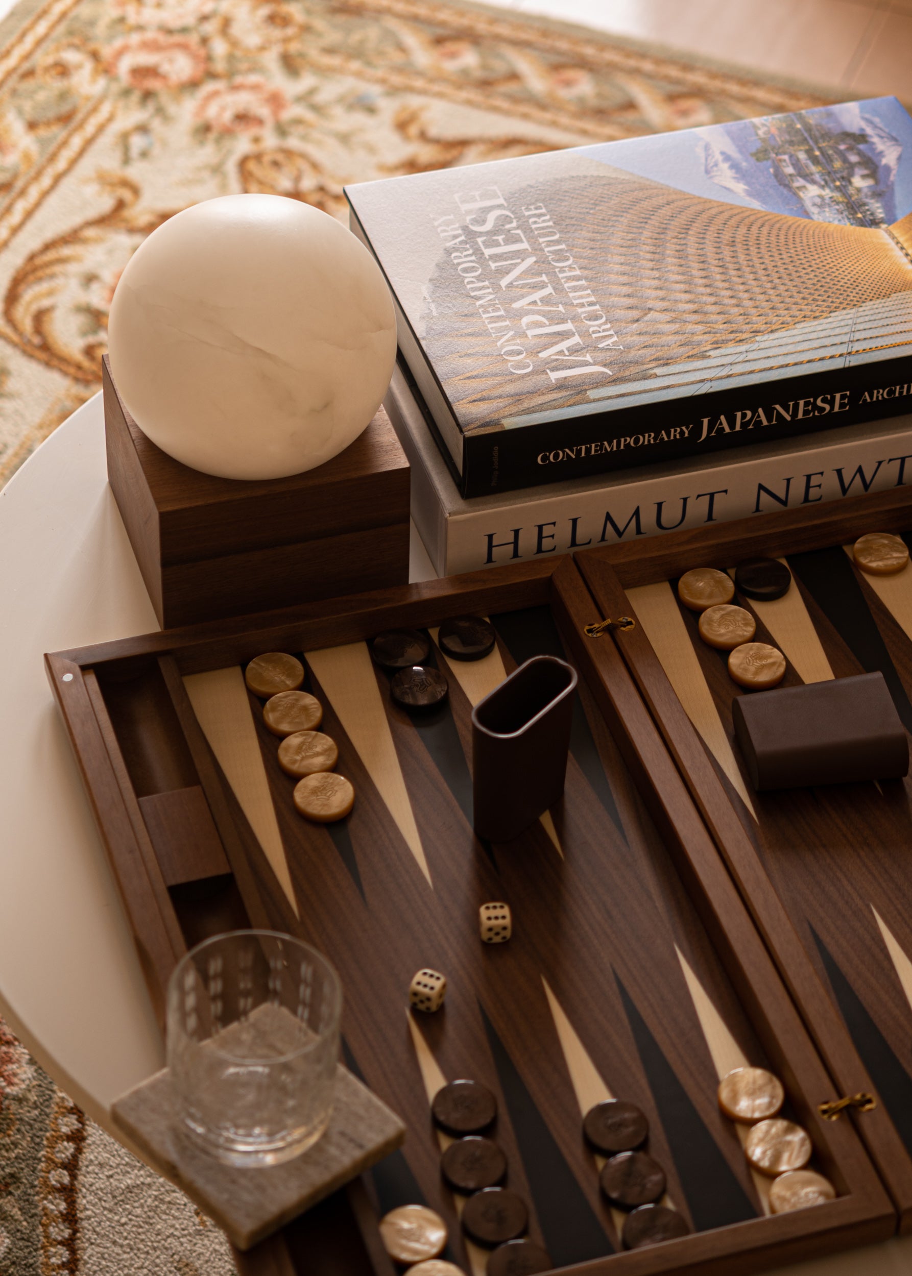 Draagbare lamp AUGURISTO witte alabaster