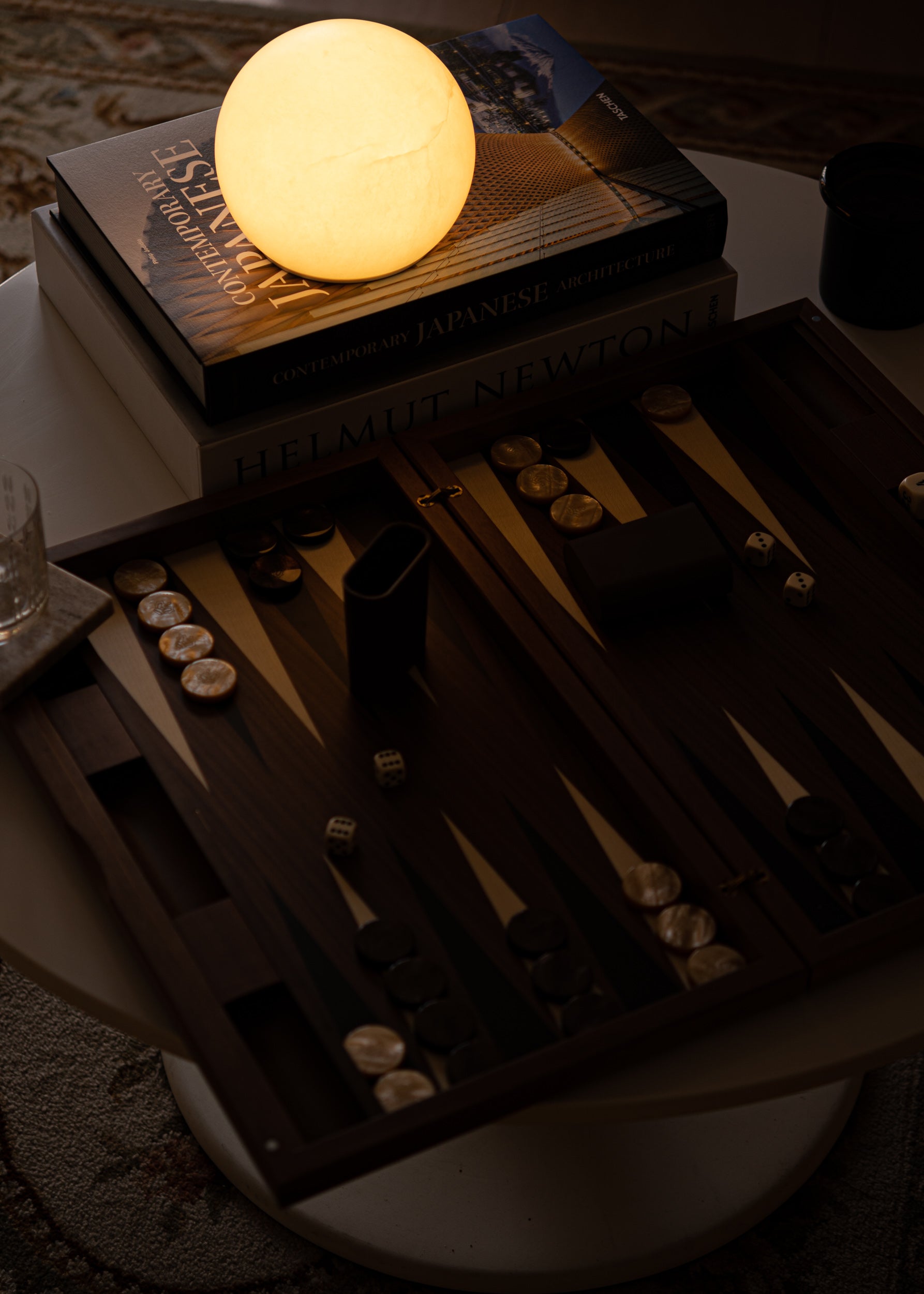 Draagbare lamp AUGURISTO witte alabaster