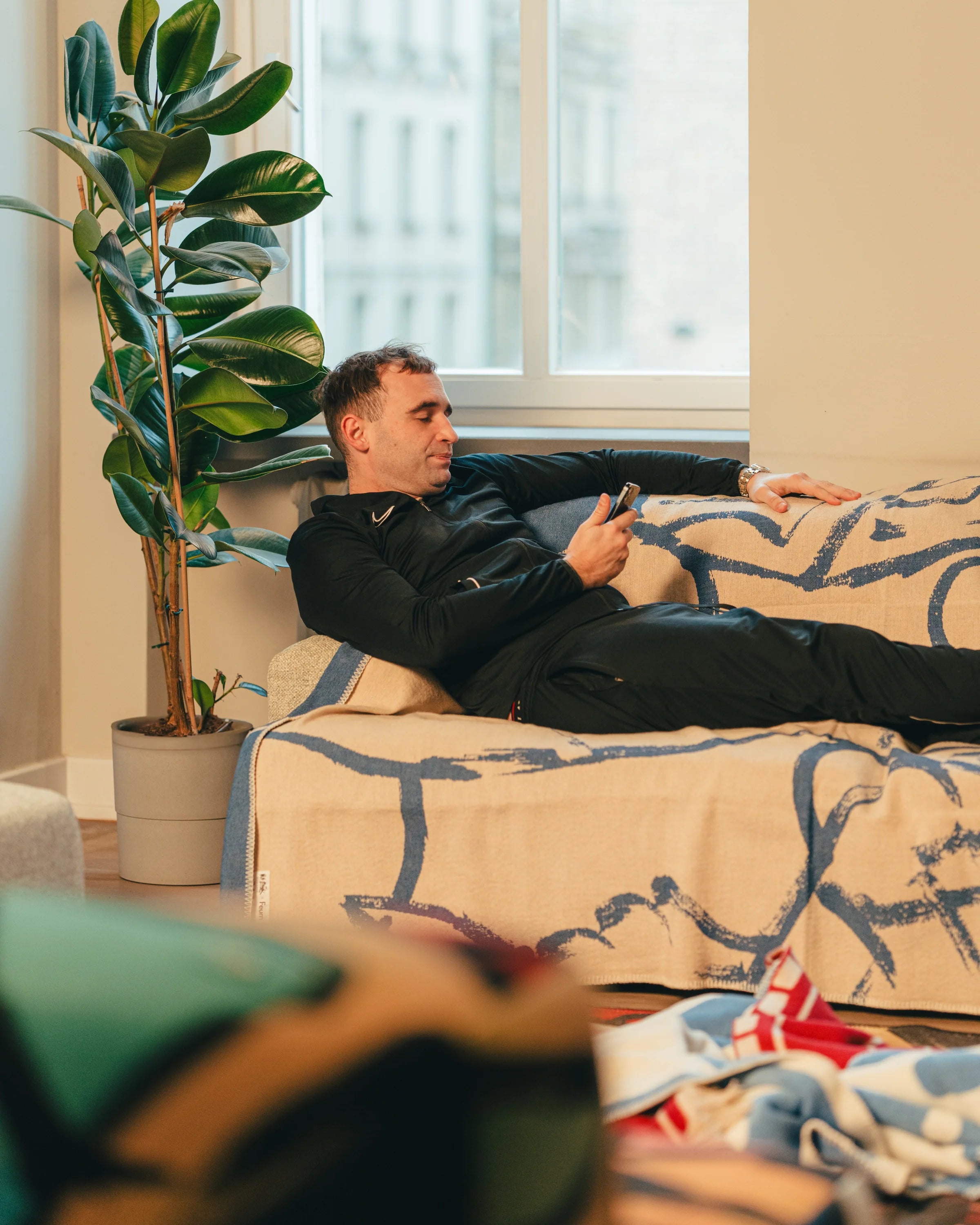 Koc M. Żytniak x Feum sandbeige und meeresblau