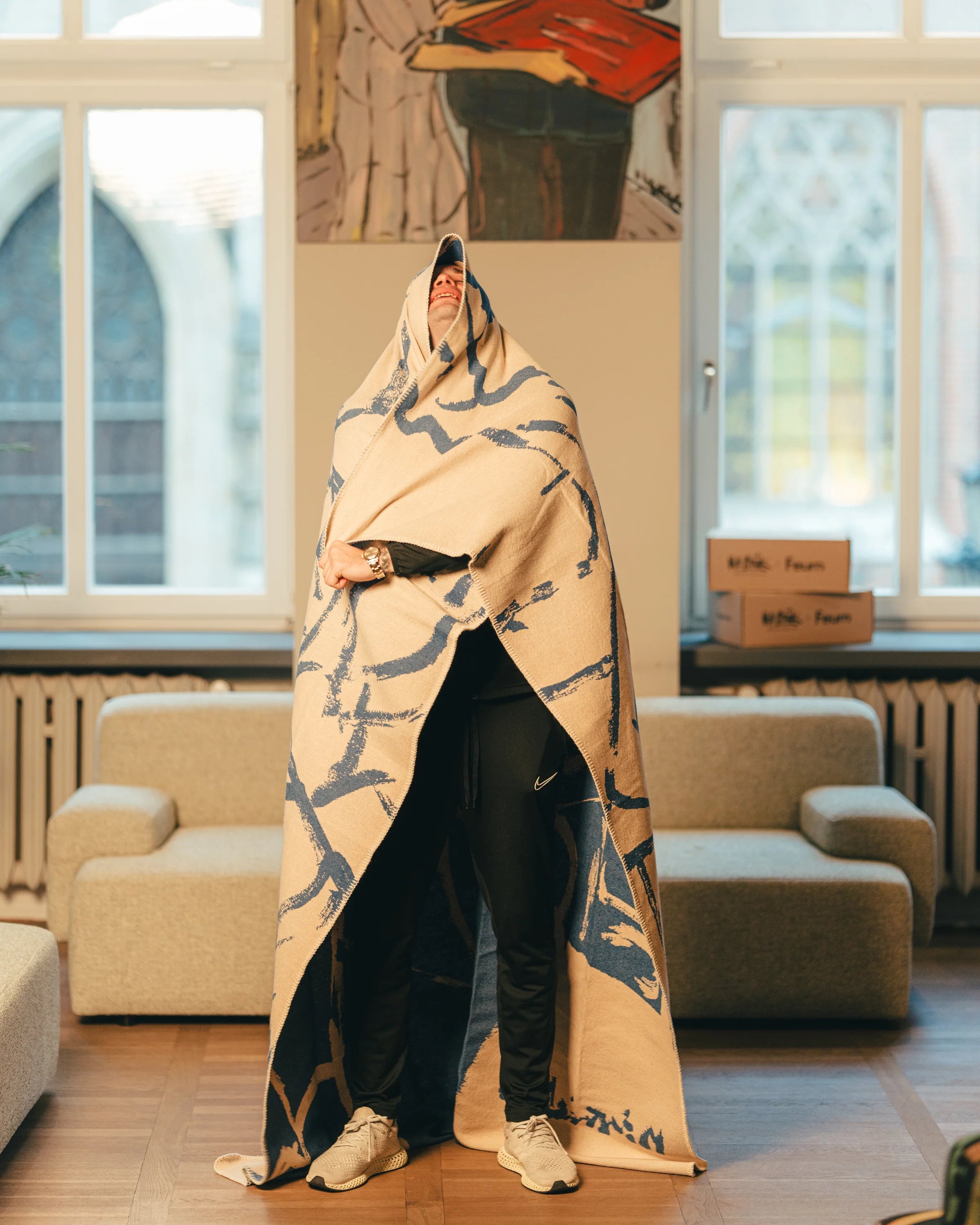 Koc M. Żytniak x Feum sandbeige und meeresblau