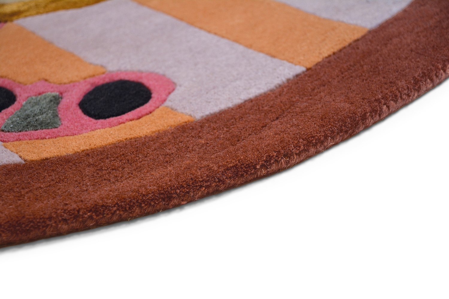 Ronde tapijt ZODIAC KREEFT bruin-roze