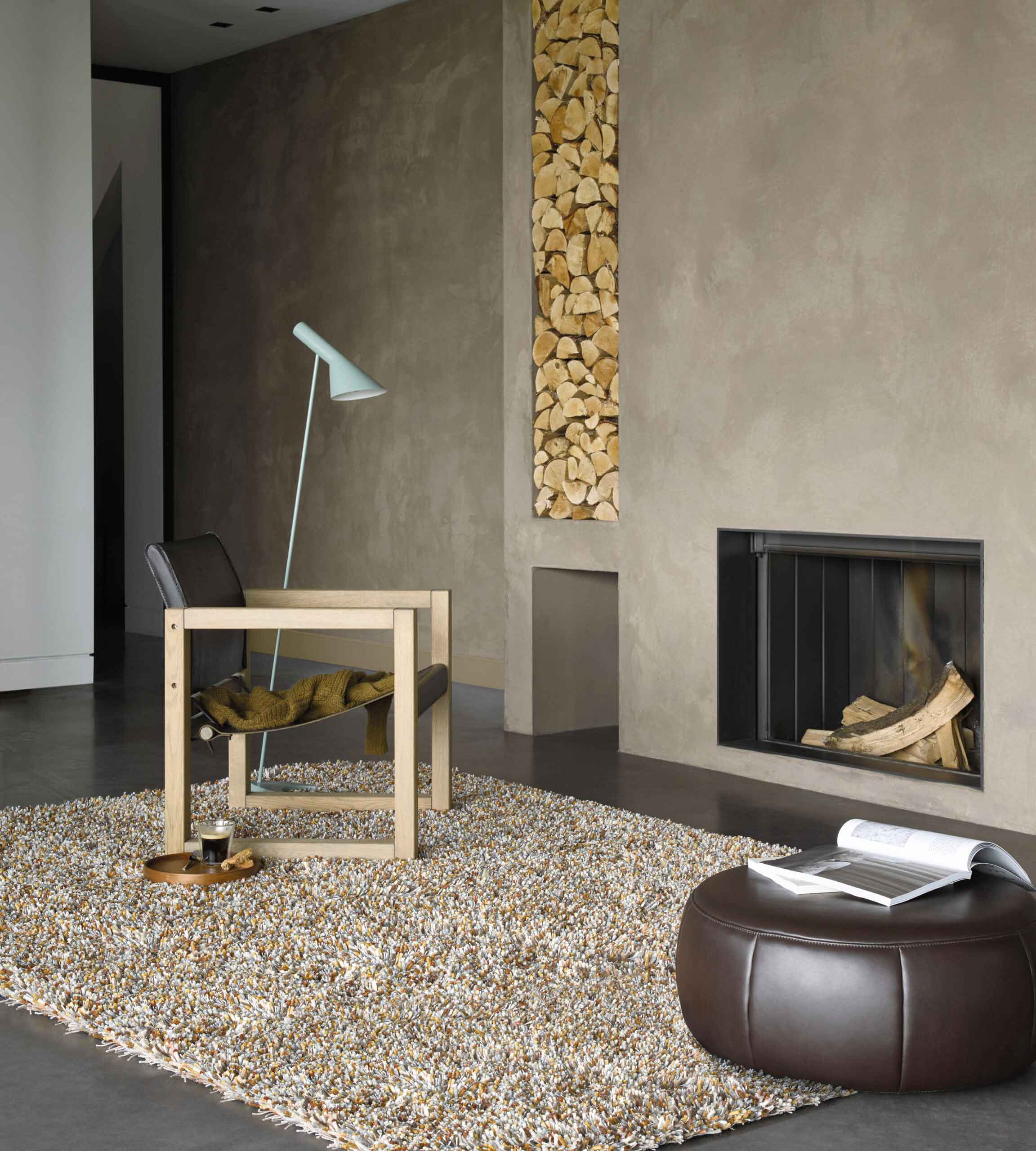 Teppich YOUNG creme-orange mit langem Flor