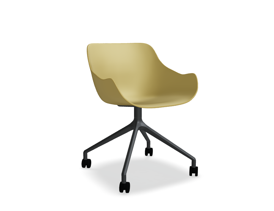 Draaistoel BALTIC BASIC met aluminium basis en wielen