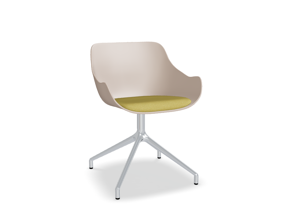 Krzesło obrotowe BALTIC REMIX aluminium polerowane – .mdd