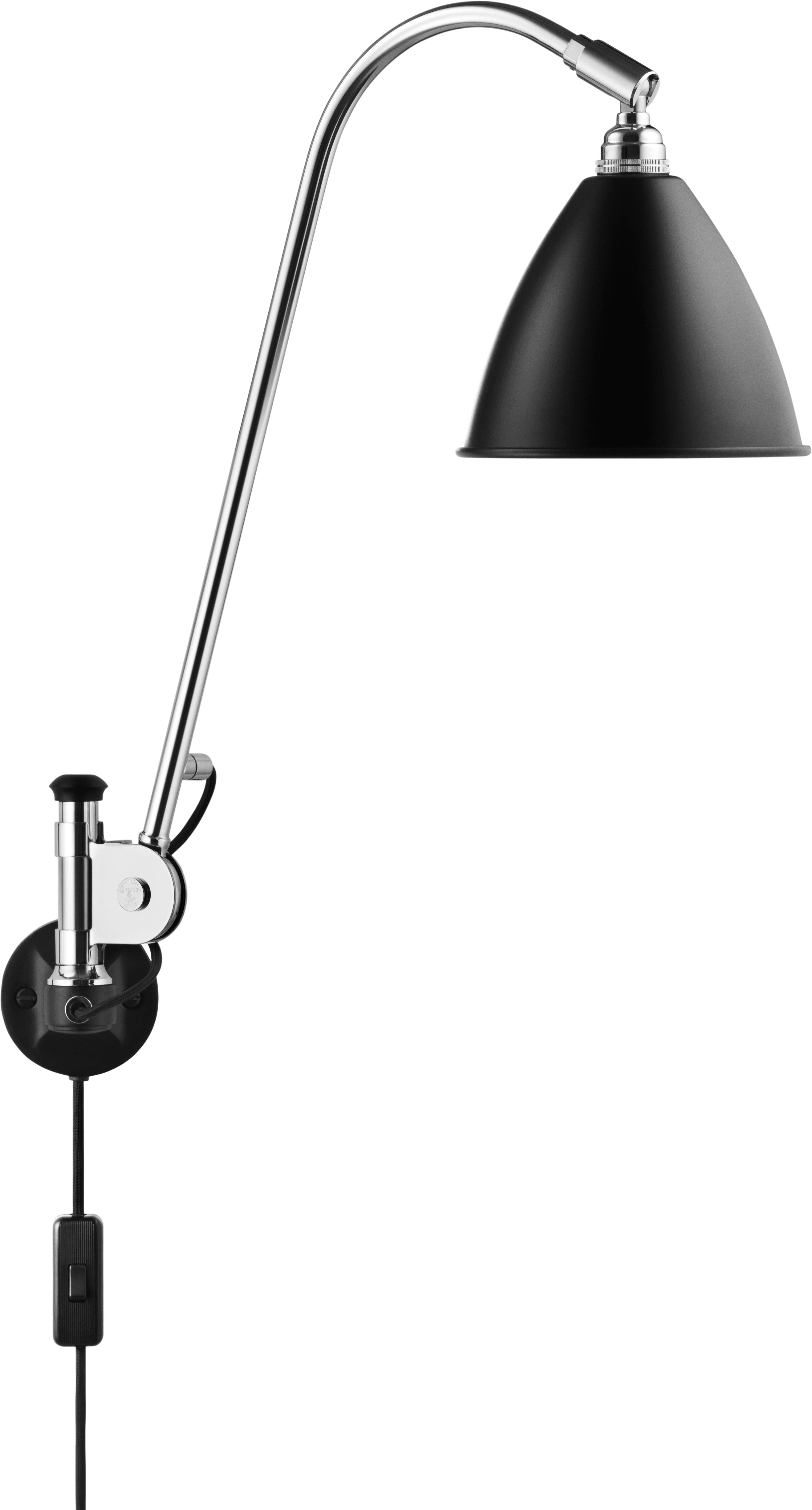 Wandlamp BESTLITE BL5 chroom met zwarte kap