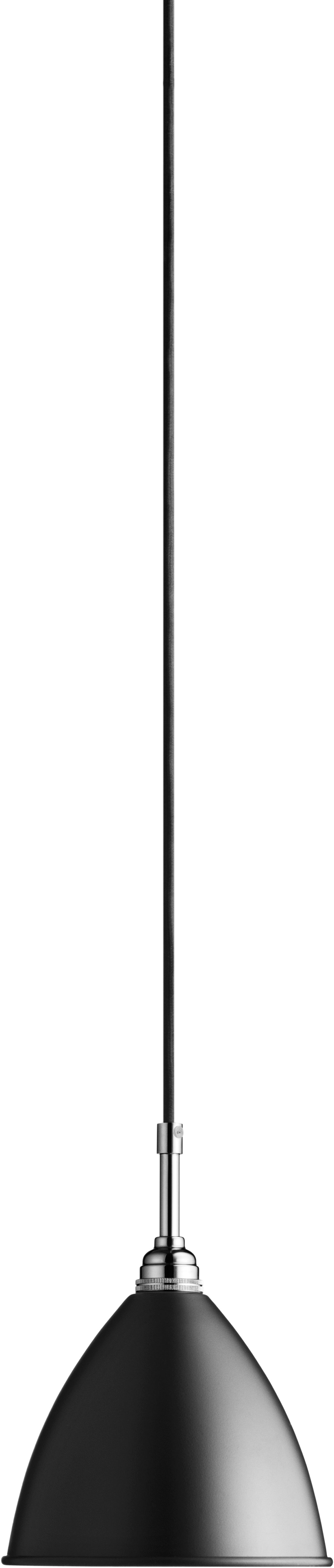 Pendelleuchte BESTLITE BL9 Chrom mit schwarzem Schirm