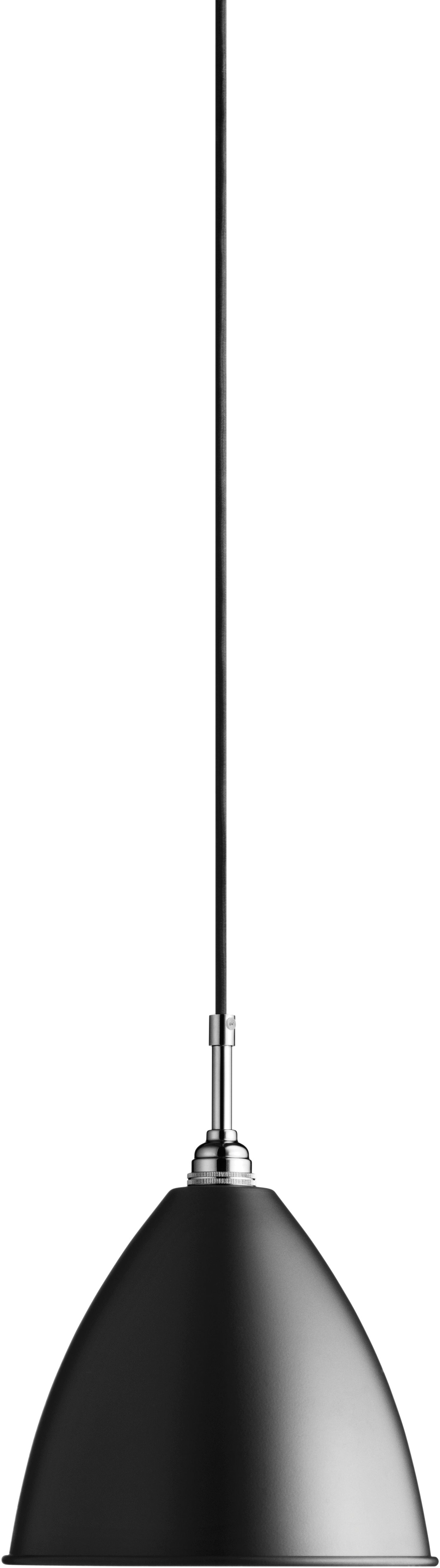 Pendelleuchte BESTLITE BL9 Chrom mit schwarzem Schirm