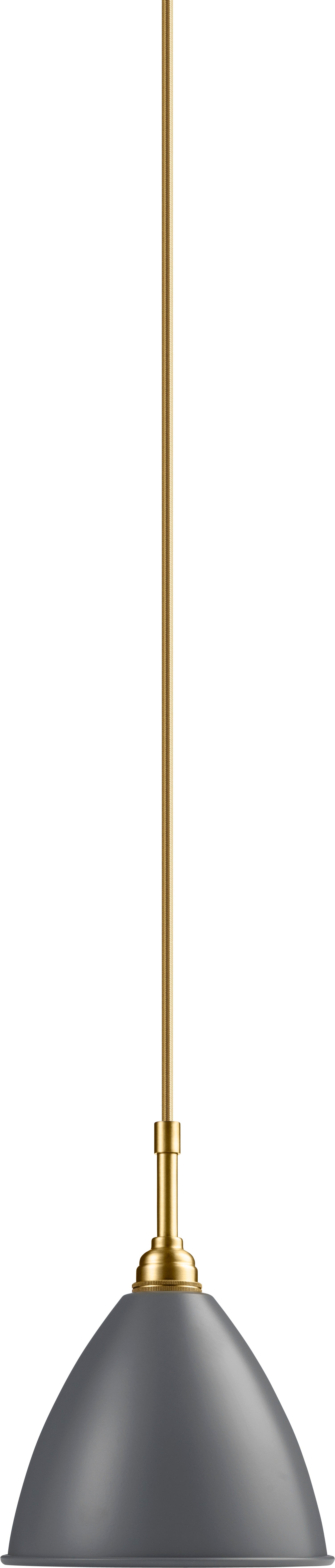 BESTLITE BL9 Pendant Lamp in Brass with Gray Shade