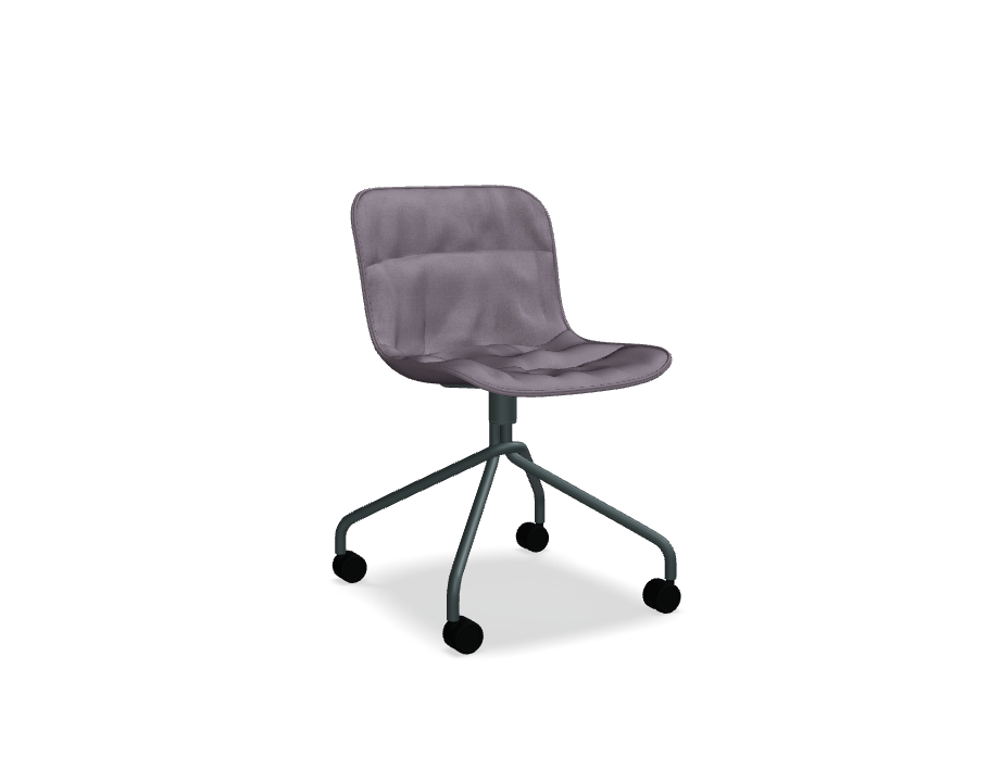 Swivel chair Baltic 2 soft duo metal base with wheels for a hard surface