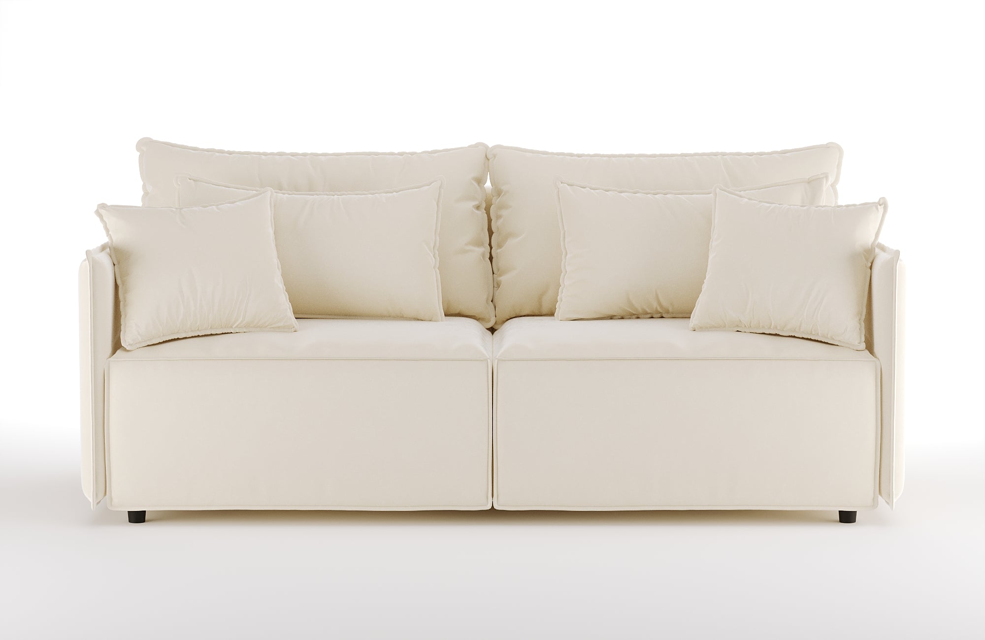 Velvet Sofa with Sleeping Function FABIEN Beige