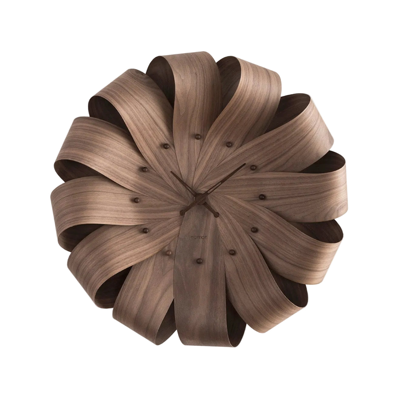 BRISA wall clock walnut wood