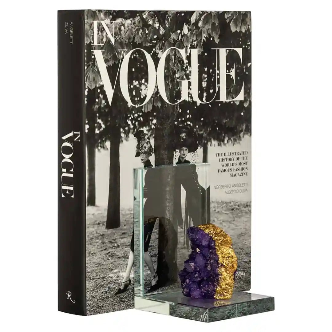 AGATE Bookend with Agate Crystal