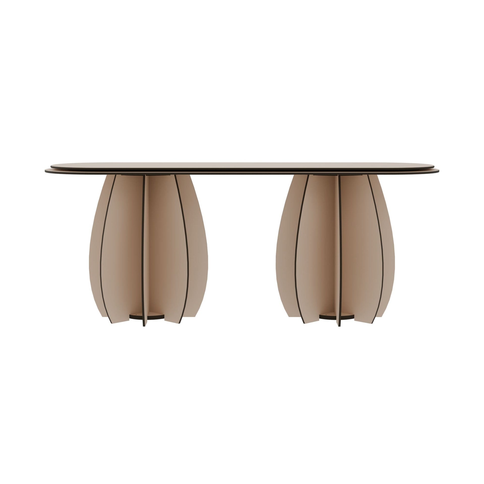 Tweedelige buitenbank GARDENIA in beige