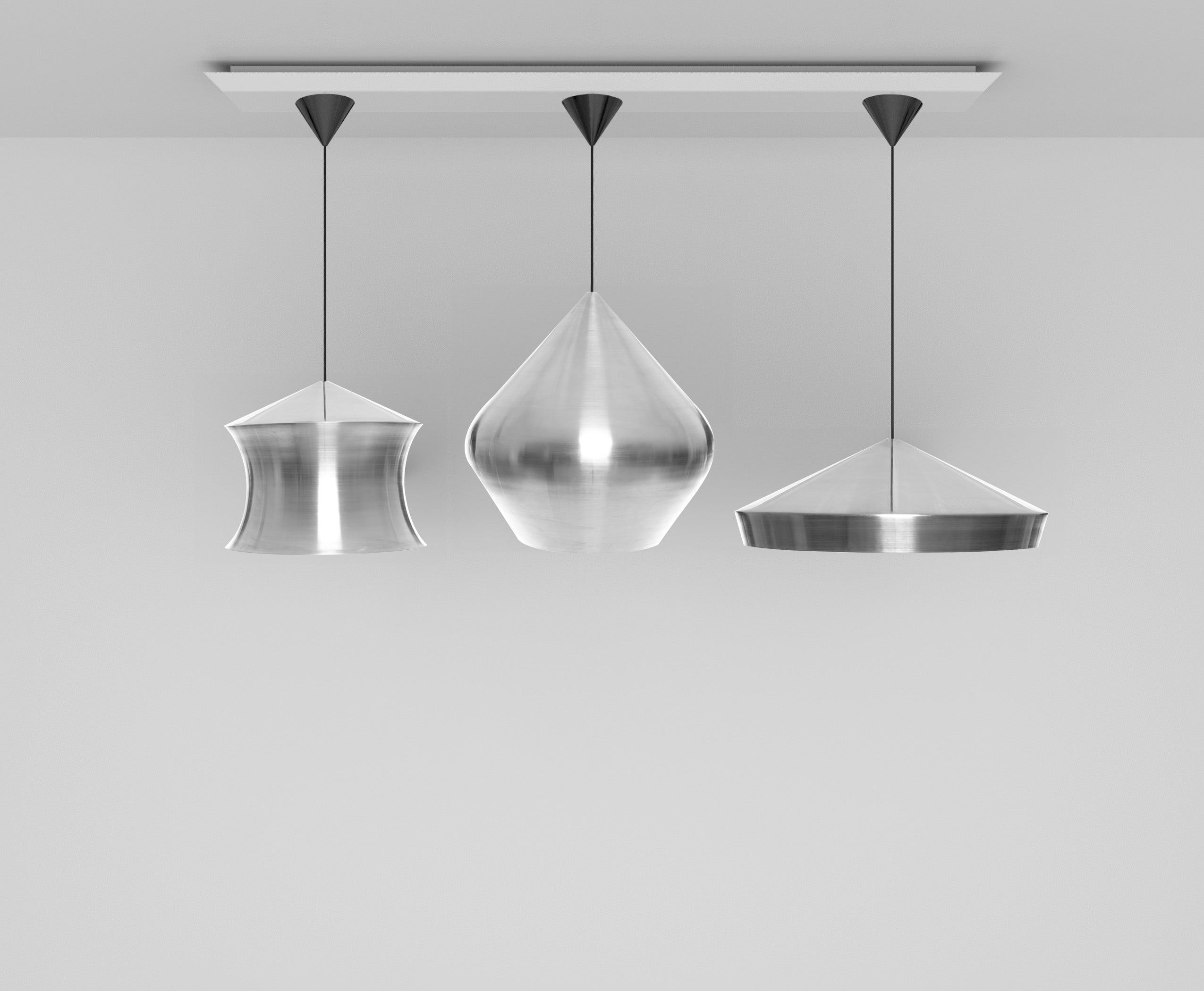 Lampa wisząca UNBEATEN FLAT srebrny – styl nowoczesny